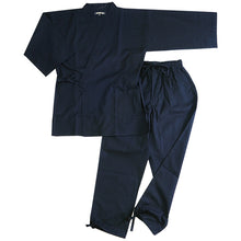 画像をギャラリービューアに読み込む, 作務衣 メンズ おしゃれ 送料無料 M L LL 3サイズ 青 紺 ネイビー ブルー 無地 男性 父の日 敬老の日 ギフト プレゼント 和服 和装 着物 さむえ セール対象外