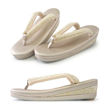 画像をギャラリービューアに読み込む, 草履バッグセット ゴールド ローブデコルテ 選べるバッグ10種 草履5サイズ S M L LL 3L 礼装用 結婚式・七五三・入卒業式・パーティーなどに