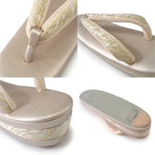 画像をギャラリービューアに読み込む, 草履バッグセット ゴールド ローブデコルテ 選べるバッグ10種 草履5サイズ S M L LL 3L 礼装用 結婚式・七五三・入卒業式・パーティーなどに