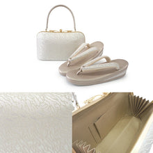画像をギャラリービューアに読み込む, 草履バッグセット シルバー ローブデコルテ 選べるバッグ10種 草履5サイズ S M L LL 3L 礼装用 結婚式・七五三・入卒業式・パーティーなどに