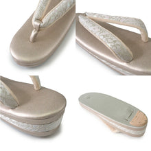 画像をギャラリービューアに読み込む, 草履 礼装用 S M L 2L 3L 5サイズ シルバー ローブデコルテ Robe De'collete'e 結婚式・七五三・入卒業式・パーティーなどに