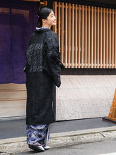 画像をギャラリービューアに読み込む, 着物 レース 羽織 黒 レース はおり 長羽織 Mサイズ Lサイズ レディース ロング丈 ひざ下 長め 花柄 羽織り 春 初夏 秋 塵よけ 薄物 カーディガン 女性