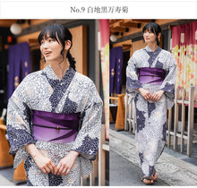 画像をギャラリービューアに読み込む, 浴衣 セット 7点フルセット 浴衣初心者さんにオススメ 全てが揃ったセット(浴衣 帯 下駄 着付け小物セット) 10柄 夏祭り・花火大会・イベントに