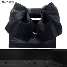 画像をギャラリービューアに読み込む, 結び帯 2STEPで簡単に結べる 作り帯 浴衣 紺 黒 紫 赤 ピンク イエロー オフホワイト 地紋 蝶結び 初心者さんに