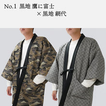 画像をギャラリービューアに読み込む, はんてん メンズ 半纏 6タイプ フリーサイズ リバーシブル 軽くて暖かい 部屋着やお散歩に 防寒・節電に