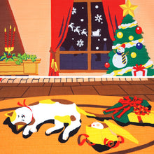 画像をギャラリービューアに読み込む, 風呂敷 ねこ お月見 ハロウィン 紅葉 クリスマス お正月 イベント 新年 タペストリー・ラッピングとしても使える お弁当包み 50cm×50cm 中巾