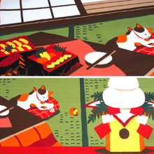 画像をギャラリービューアに読み込む, 風呂敷 ねこ お月見 ハロウィン 紅葉 クリスマス お正月 イベント 新年 タペストリー・ラッピングとしても使える お弁当包み 50cm×50cm 中巾