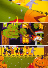 画像をギャラリービューアに読み込む, 風呂敷 ねこ お月見 ハロウィン 紅葉 クリスマス お正月 イベント 新年 タペストリー・ラッピングとしても使える お弁当包み 50cm×50cm 中巾