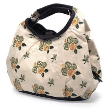 画像をギャラリービューアに読み込む, ミニラウンド バッグ レディース 10柄 洋服にも和服にも 見た目以上に大容量 すずらん・薔薇・菊などの花柄や南天・菱などの伝統文様