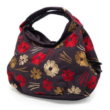 画像をギャラリービューアに読み込む, ミニラウンド バッグ レディース 10柄 洋服にも和服にも 見た目以上に大容量 すずらん・薔薇・菊などの花柄や南天・菱などの伝統文様