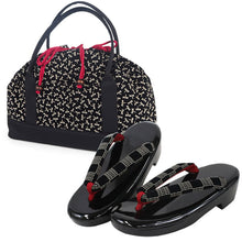 画像をギャラリービューアに読み込む, 印伝調お出かけ3点福袋 2024福袋 着物 バッグ 草履 足袋タイツ 3,000円offクーポン付き 大容量バッグ 歩きやすい ウレタン草履 セット 印伝調 和装小物 和服 着物 新春 福袋