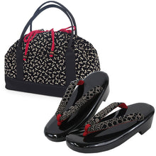 画像をギャラリービューアに読み込む, 印伝調お出かけ3点福袋 2024福袋 着物 バッグ 草履 足袋タイツ 3,000円offクーポン付き 大容量バッグ 歩きやすい ウレタン草履 セット 印伝調 和装小物 和服 着物 新春 福袋