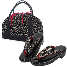 画像をギャラリービューアに読み込む, 印伝調お出かけ3点福袋 2024福袋 着物 バッグ 草履 足袋タイツ 3,000円offクーポン付き 大容量バッグ 歩きやすい ウレタン草履 セット 印伝調 和装小物 和服 着物 新春 福袋