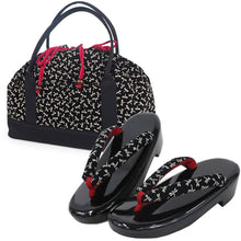 画像をギャラリービューアに読み込む, 印伝調お出かけ3点福袋 2024福袋 着物 バッグ 草履 足袋タイツ 3,000円offクーポン付き 大容量バッグ 歩きやすい ウレタン草履 セット 印伝調 和装小物 和服 着物 新春 福袋