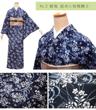 画像をギャラリービューアに読み込む, 洗える着物 単衣 小紋 フリーサイズ 春・秋に着用する着物 裏地がないから快適 自宅で洗えるので汚れても安心 仕立て上がりだからすぐ届く