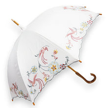 画像をギャラリービューアに読み込む, 日傘 着物 浴衣 UVカット 完全遮光 4種類 おしゃれな花鳥刺繍 かわず張りの技法を使っているので涼しい 女優日傘 ギフトにも