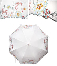 画像をギャラリービューアに読み込む, 日傘 着物 浴衣 UVカット 完全遮光 4種類 おしゃれな花鳥刺繍 かわず張りの技法を使っているので涼しい 女優日傘 ギフトにも