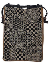 画像をギャラリービューアに読み込む, 信玄袋 和柄 印伝風 マチつき 日本製 巾着 着物・浴衣・作務衣・甚平などの際のバッグに