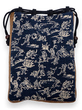 画像をギャラリービューアに読み込む, 信玄袋 和柄 鳥獣戯画 マチつき 日本製 巾着 着物・浴衣・作務衣・甚平などの際のバッグに