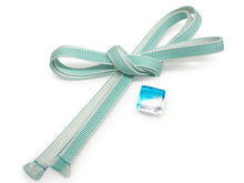 画像をギャラリービューアに読み込む, 帯留 三分紐 2点セット ガラス シルバー 日本製の正絹の帯締め 春夏にキラキラ輝く帯周りのオシャレ