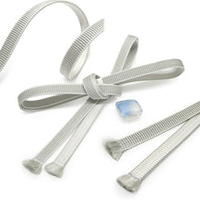 画像をギャラリービューアに読み込む, 帯留 三分紐 2点セット ガラス シルバー 日本製の正絹の帯締め 春夏にキラキラ輝く帯周りのオシャレ