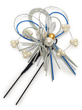 画像をギャラリービューアに読み込む, 髪飾り 水引 パール ホワイト ゴールド ブルー グレー シルバー 梅 浴衣・着物・振袖まで使えるヘアアクセサリー