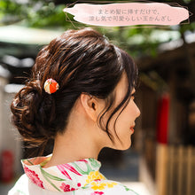 画像をギャラリービューアに読み込む, かんざし レディース 二本差し ちりめん 玉かんざし 浴衣 花火大会 夏祭り 着物 女性 オレンジ ピンク ホワイト クリーム色 簪 玉 二本足 和装小物 髪飾り ヘアアクセサリー 和装 和服 ヘアアレンジ ロングヘア ミディアム 普段使い 日本製