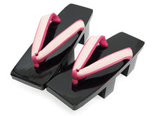 画像をギャラリービューアに読み込む, 下駄 レディース 桐 黒 塗 台 二枚歯でカランコロンの音を楽しめる 粋な下駄 安心の日本製