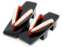 画像をギャラリービューアに読み込む, 下駄 レディース 桐 黒 塗 台 二枚歯でカランコロンの音を楽しめる 粋な下駄 安心の日本製