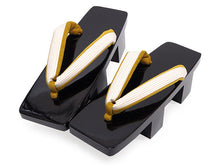 画像をギャラリービューアに読み込む, 下駄 レディース 桐 黒 塗 台 二枚歯でカランコロンの音を楽しめる 粋な下駄 安心の日本製