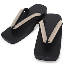 画像をギャラリービューアに読み込む, 下駄 メンズ 桐 ゆかた Lサイズ 黒 マット 台 黒塗り下駄でカッコイイ 安心の日本製