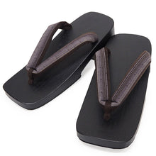 画像をギャラリービューアに読み込む, 下駄 メンズ 桐 ゆかた Lサイズ 黒 マット 台 黒塗り下駄でカッコイイ 安心の日本製