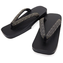 画像をギャラリービューアに読み込む, 下駄 メンズ 桐 ゆかた LLサイズ 黒 マット 台 黒塗り下駄でカッコイイ 安心の日本製