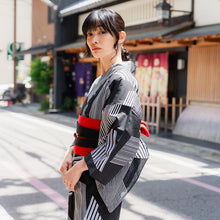 画像をギャラリービューアに読み込む, 浴衣 単品 レディース 幾何学 紺 黒 ネイビー ブラック 単品 フリーサイズ 自分でコーディネートしたい 手持ちの帯と合わせたい方に