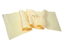 画像をギャラリービューアに読み込む, 帯揚げ 帯締め セット 夏用 正絹 カジュアル 平組 山吹色地 流水 桔梗 帯あげ クリーム×白 レース 帯〆 絽目の透け感が涼し気 夏着物に