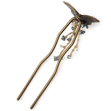 画像をギャラリービューアに読み込む, 髪飾り かんざし 簪 オオルリ 蝶 SUU リアルな出来栄え ギフトにも 日本製