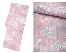 画像をギャラリービューアに読み込む, 浴衣 レディース 単品 みすずうた フリーサイズ 薄ピンク 薄パープル ブルー 金魚 花 星 月 自分でコーディネートしたい 手持ちの帯と合わせたい方に