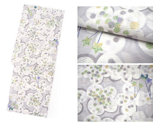 画像をギャラリービューアに読み込む, 浴衣 レディース 単品 みすずうた フリーサイズ ライトグレー 渋ピンク 金平糖 花 星 鳥 自分でコーディネートしたい 手持ちの帯と合わせたい方に