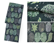 画像をギャラリービューアに読み込む, 浴衣 レディース 単品 みすずうた フリーサイズ 紺 緑 木 鳥 星 家 自分でコーディネートしたい 手持ちの帯と合わせたい方に