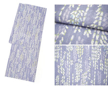 画像をギャラリービューアに読み込む, 浴衣 レディース 単品 みすずうた フリーサイズ 藤色 紺 つりがね草 自分でコーディネートしたい 手持ちの帯と合わせたい方に