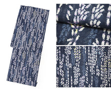 画像をギャラリービューアに読み込む, 浴衣 レディース 単品 みすずうた フリーサイズ 藤色 紺 つりがね草 自分でコーディネートしたい 手持ちの帯と合わせたい方に