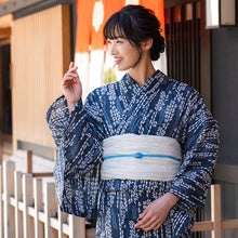 画像をギャラリービューアに読み込む, 浴衣 レディース 単品 みすずうた フリーサイズ 藤色 紺 つりがね草 自分でコーディネートしたい 手持ちの帯と合わせたい方に