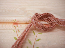 画像をギャラリービューアに読み込む, 洗える夏着物 4点セット Mサイズ 濃いピンク地 縞 花柄 きもの イエロー 源氏香 名古屋帯 正絹帯揚げ帯締め コーディネートの不安解消 お仕立て済みなので届いたらすぐにおでかけ