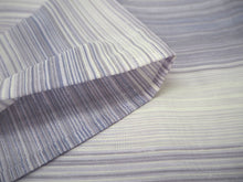 画像をギャラリービューアに読み込む, 洗える夏着物 4点セット Mサイズ 紫地 横段 縞柄 きもの 黒 ツタ 名古屋帯 正絹帯揚げ帯締め コーディネートの不安解消 お仕立て済みなので届いたらすぐにおでかけ