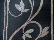 画像をギャラリービューアに読み込む, 洗える夏着物 4点セット Mサイズ 紫地 横段 縞柄 きもの 黒 ツタ 名古屋帯 正絹帯揚げ帯締め コーディネートの不安解消 お仕立て済みなので届いたらすぐにおでかけ