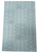 画像をギャラリービューアに読み込む, 洗える夏着物 4点セット Mサイズ 淡いベージュ地 菱柄 きもの 青緑 麻の葉 名古屋帯 正絹帯揚げ帯締め コーディネートの不安解消 お仕立て済みなので届いたらすぐにおでかけ