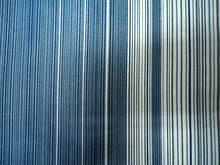 画像をギャラリービューアに読み込む, 洗える夏着物 4点セット Mサイズ 渋青地 縞柄 きもの 淡い水色 格子 名古屋帯 正絹帯揚げ帯締め コーディネートの不安解消 お仕立て済みなので届いたらすぐにおでかけ