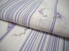 画像をギャラリービューアに読み込む, 洗える夏着物 4点セット Lサイズ オフホワイト地 縞 萩柄 きもの 白 萩 名古屋帯 正絹帯揚げ帯締め コーディネートの不安解消 お仕立て済みなので届いたらすぐにおでかけ