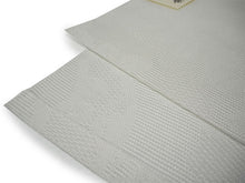 画像をギャラリービューアに読み込む, 洗える夏着物 4点セット Lサイズ オフホワイト地 縞 萩柄 きもの 白 萩 名古屋帯 正絹帯揚げ帯締め コーディネートの不安解消 お仕立て済みなので届いたらすぐにおでかけ