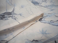 画像をギャラリービューアに読み込む, 洗える夏着物 4点セット Lサイズ 淡いベージュ 茶屋辻柄 きもの 紺 露芝 名古屋帯 正絹帯揚げ帯締め コーディネートの不安解消 お仕立て済みなので届いたらすぐにおでかけ